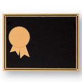 Horizontal Black Screened Plate w/2" Insert Space (6"x8")